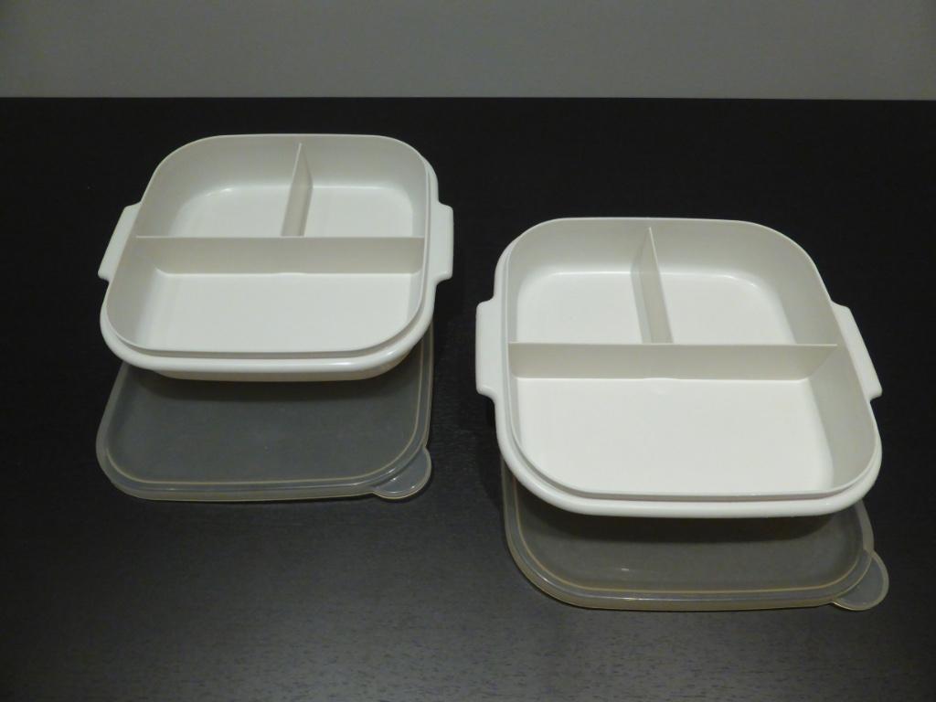 Brooddoos, lunchbox (2 stuks), Enlèvement ou Envoi, Comme neuf, Blanc, Boîte