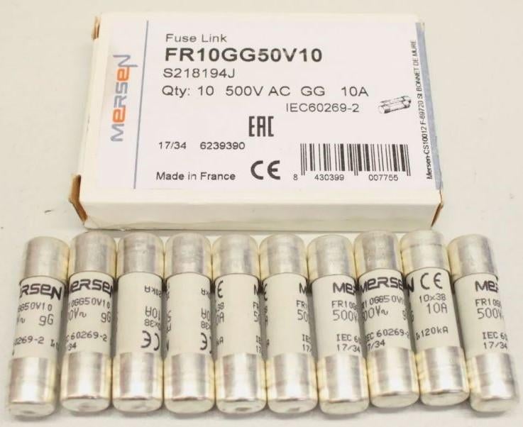 gG 10X38 500VAC 6A — 10A — 16A cilindrische zekering, Ophalen of Verzenden, Nieuw, Overige typen