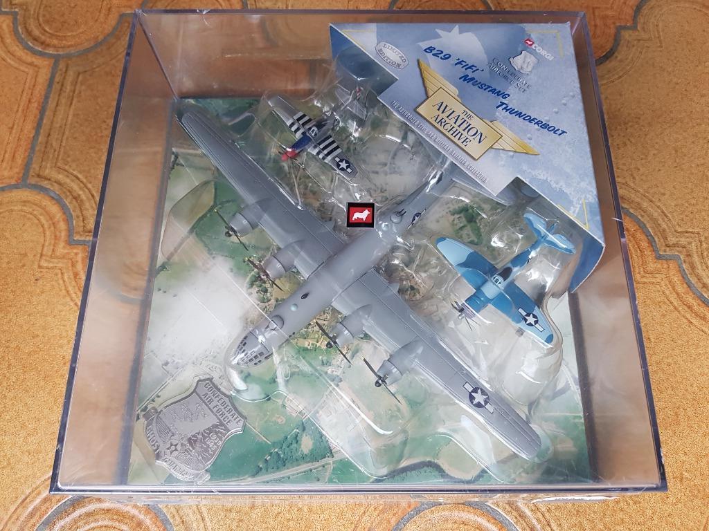 Corgi 49506 Coffret Confederate Air Force (B-29, P51, P47) 1, Enlèvement ou Envoi, Armée de l'air, Miniature ou Figurine