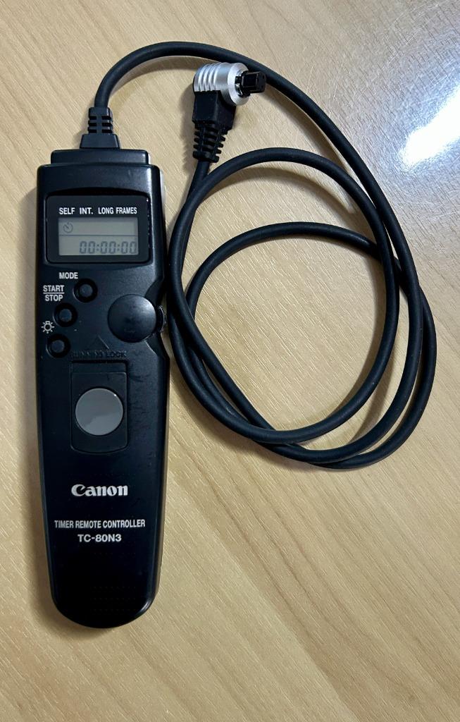 Télécommande intervallomètre Canon TC-80N3, Audio, Tv en Foto, Afstandsbedieningen, Zo goed als nieuw, Origineel, Met display