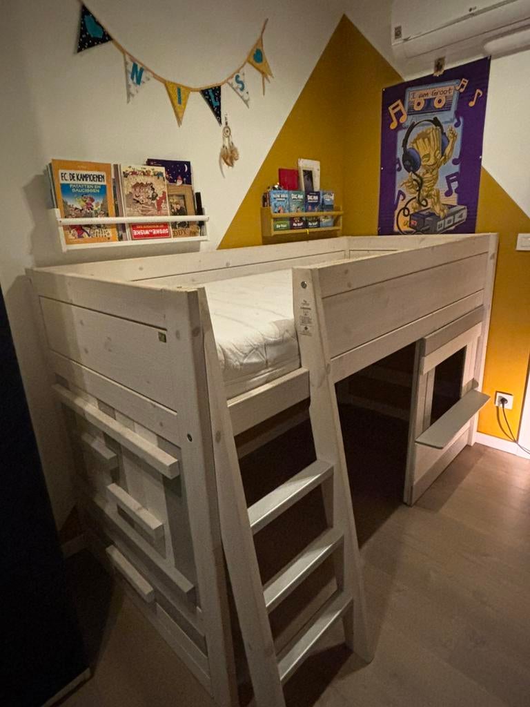 Lifetime Kidsroom Halfhoogslaper - 120x200 cm, Ophalen, Zo goed als nieuw, Halfhoogslaper