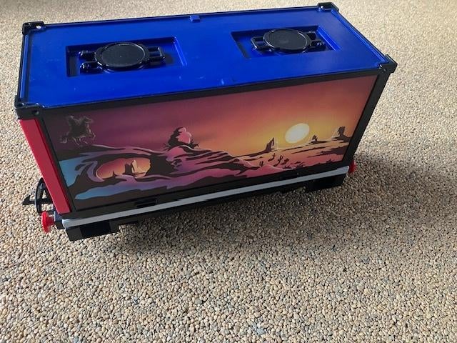 Playmobil trein containerwagon Sunset  UNIEK, Kinderen en Baby's, Speelgoed | Playmobil, Ophalen of Verzenden, Gebruikt, Los Playmobil