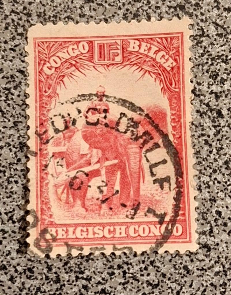 Timbre OBP 176 du Congo belge, Enlèvement ou Envoi, Affranchi, Oblitéré