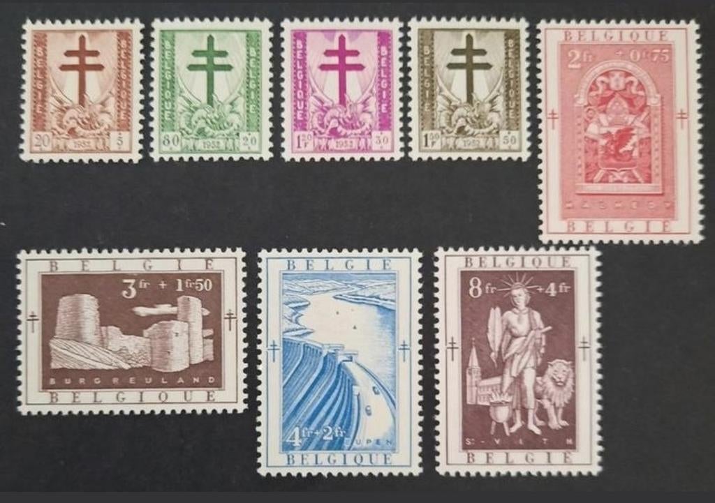 België: OBP 900/07 ** Tuberculosebestrijding 1952., Orginele gom, Ophalen of Verzenden, Zonder stempel, Postfris