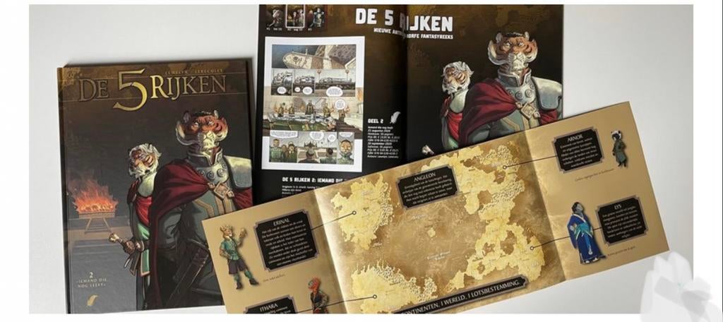De vijf rijken 2 iemand die nog leeft + folderkaart magazine, Livres, BD, Enlèvement ou Envoi