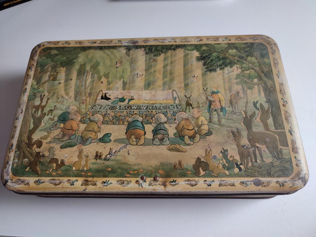 Boîte ancienne en fer blanc Blanche-Neige, Collections, Enlèvement ou Envoi, Utilisé