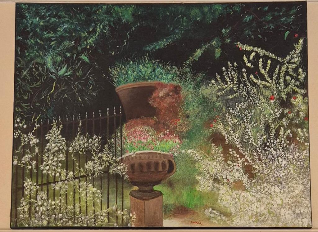 tableau : Vue d'un jardin de  Berane, Ophalen of Verzenden