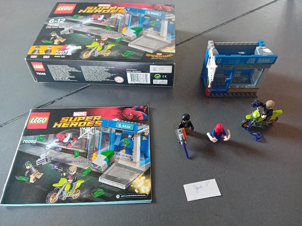 Lego Marvel Super Heroes Spiderman bankautomaat 76082, Ophalen of Verzenden, Zo goed als nieuw, Lego