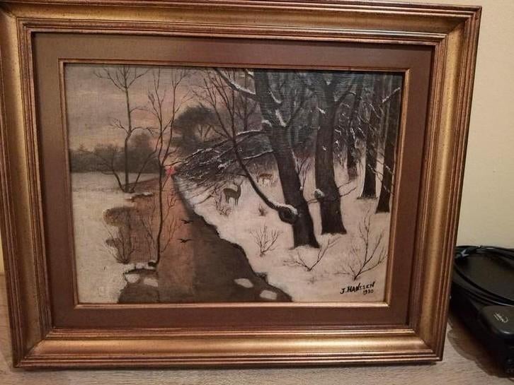 Schilderij   J hanssen, Antiek en Kunst, Ophalen of Verzenden