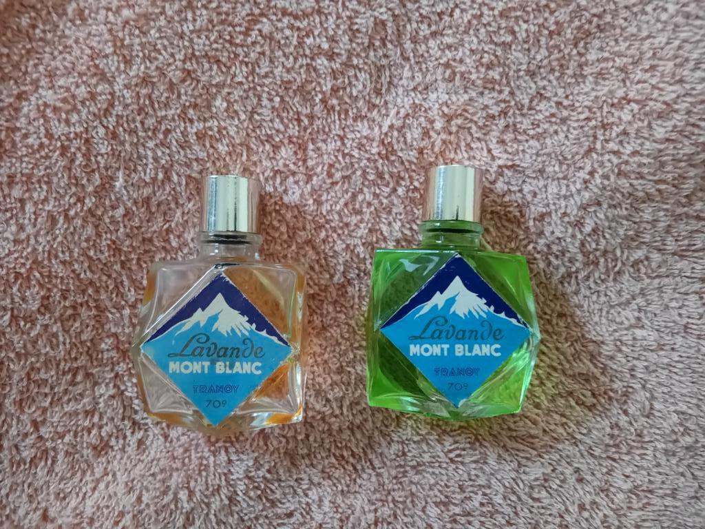 2 lavendelflessen Mont Blanc, Verzamelen, Ophalen of Verzenden, Gebruikt, Gevuld