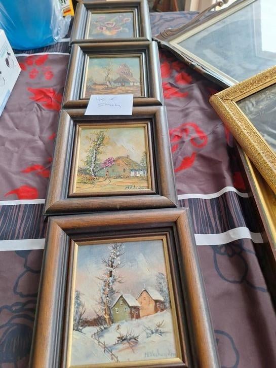 Mooie schilderijen.  40 €, Antiquités & Art, Art | Peinture | Classique, Enlèvement ou Envoi