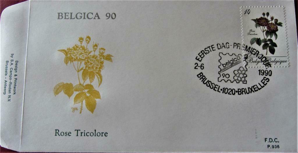 FDC FLORALIËN/NATUUR- ROZEN, Enlèvement ou Envoi, Affranchi, Animal et Nature