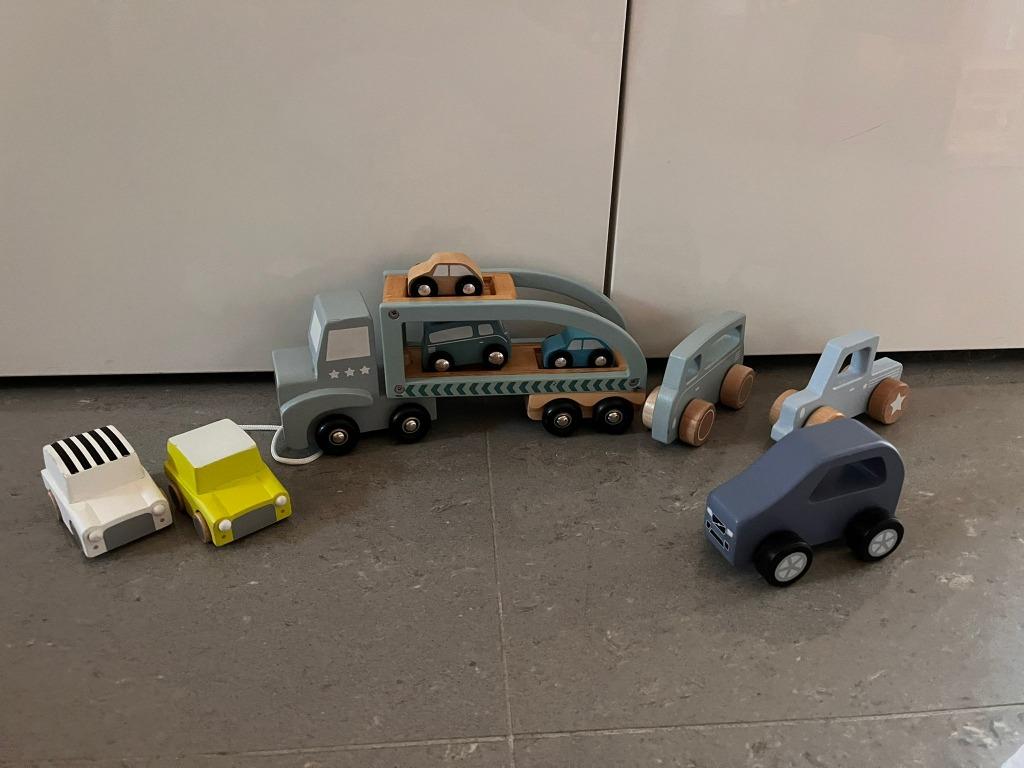 Little Dutch transporter houten autotransporter met auto's, Ophalen, Gebruikt