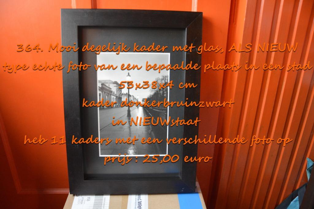 364. Mooi degelijke kader met glas, ALS NIEUW, Ophalen, Zo goed als nieuw, Hout