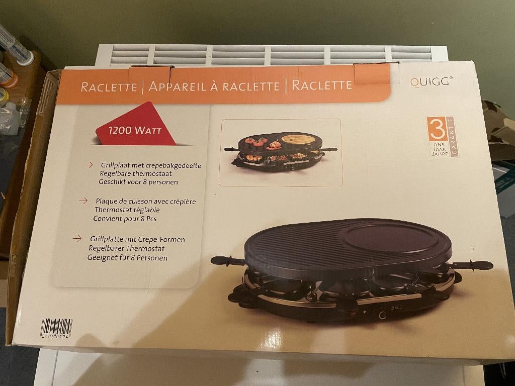 Raclette grillplaat, Ophalen, Nieuw