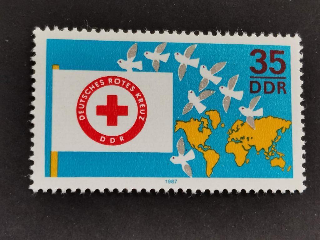DDR 1987 - Rode Kruis, vogels, duiven, landkaart **, Ophalen of Verzenden, DDR, Postfris