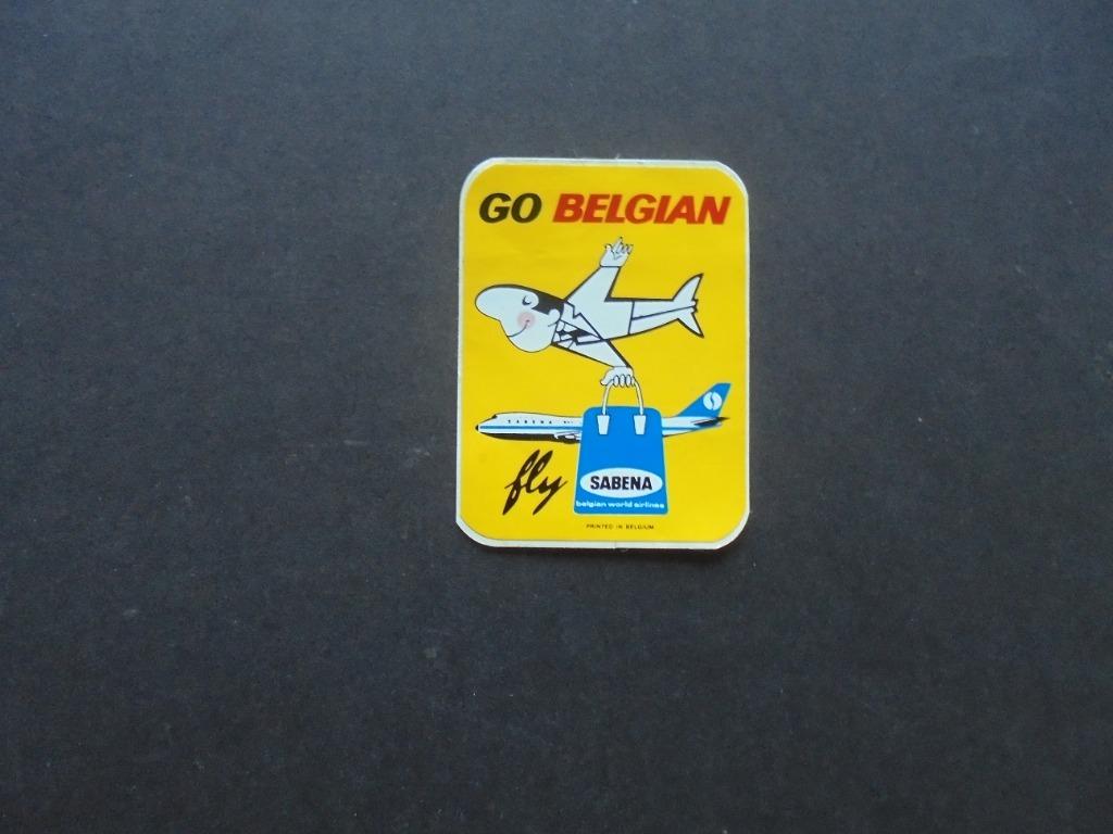 stickers Go Belgian fly Sabena, Verzamelen, Verzenden, Nieuw, Bedrijf of Vereniging