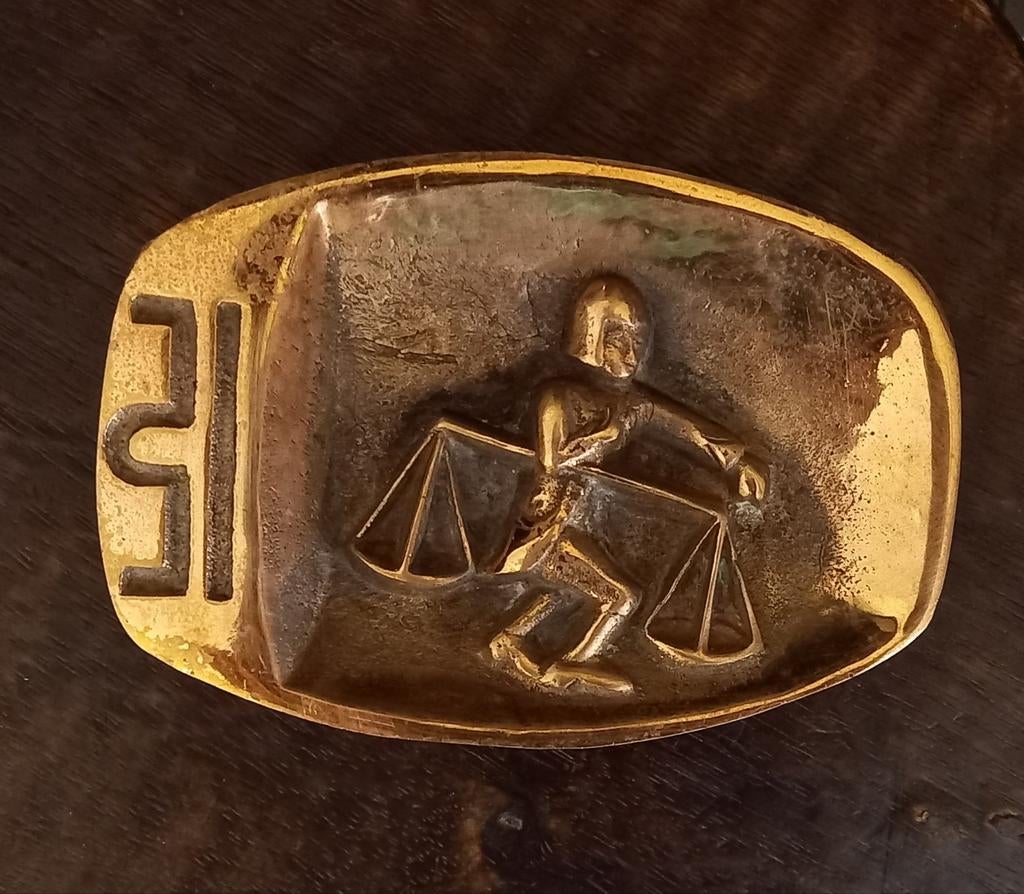 Cendrier vintage en bronze « BALANCE », Antiquités & Art, Enlèvement ou Envoi, Bronze
