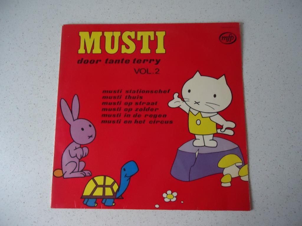 LP  "Musti" Door Tante Terry Volume 2  anno 1974., Cd's en Dvd's, Vinyl | Kinderen en Jeugd, Zo goed als nieuw, Verhaal of Sprookje