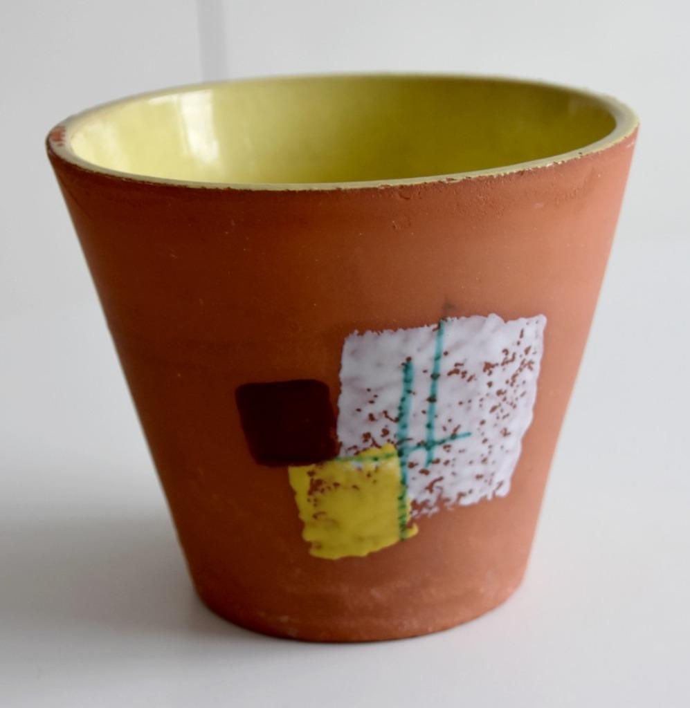 Vintage bloempot Duemler & Breiden, Tuin en Terras, Bloempotten, Ophalen, Zo goed als nieuw, Terracotta