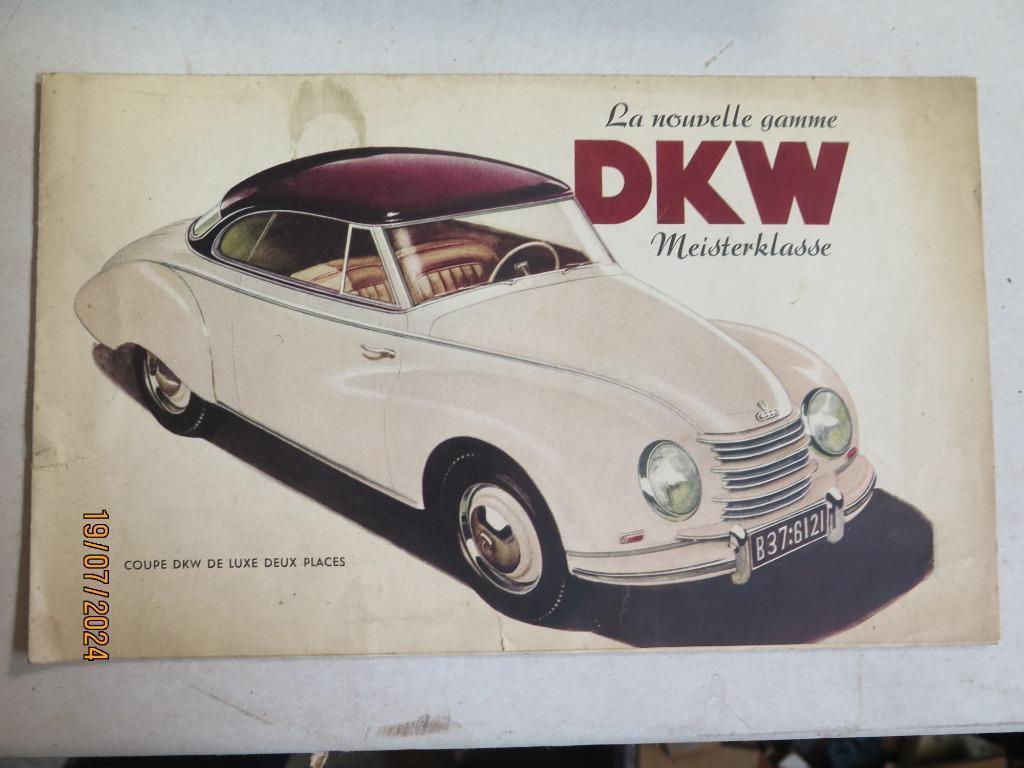 DKW MEISTERKLASSE 1953 BROCHURE, Envoi