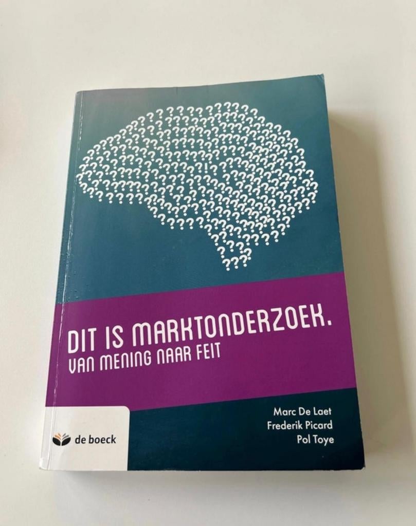 Studieboek Dit is Marktonderzoek, Ophalen, Zo goed als nieuw