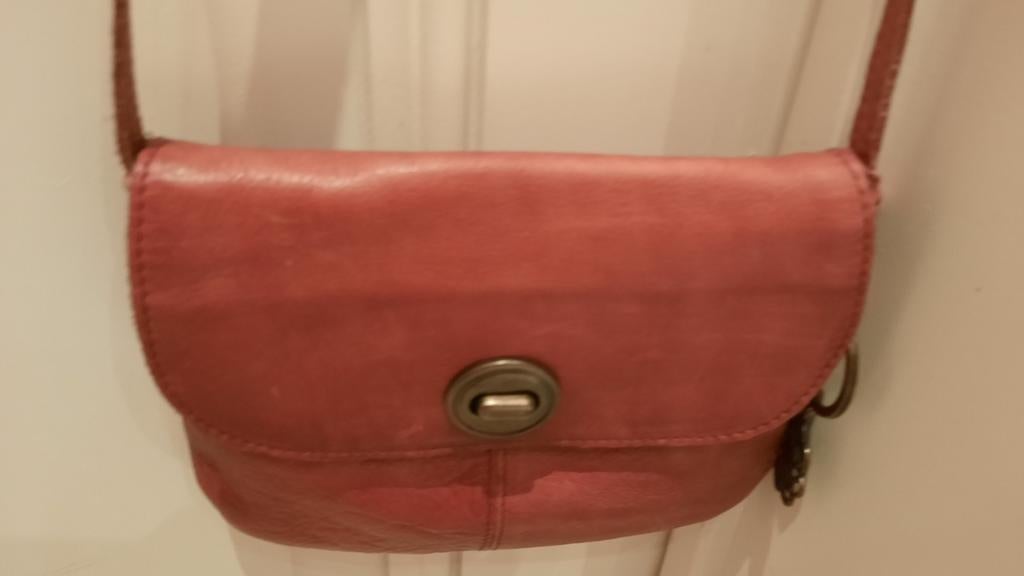 Sac à main bordeaux, cuir véritable, Enlèvement, Comme neuf
