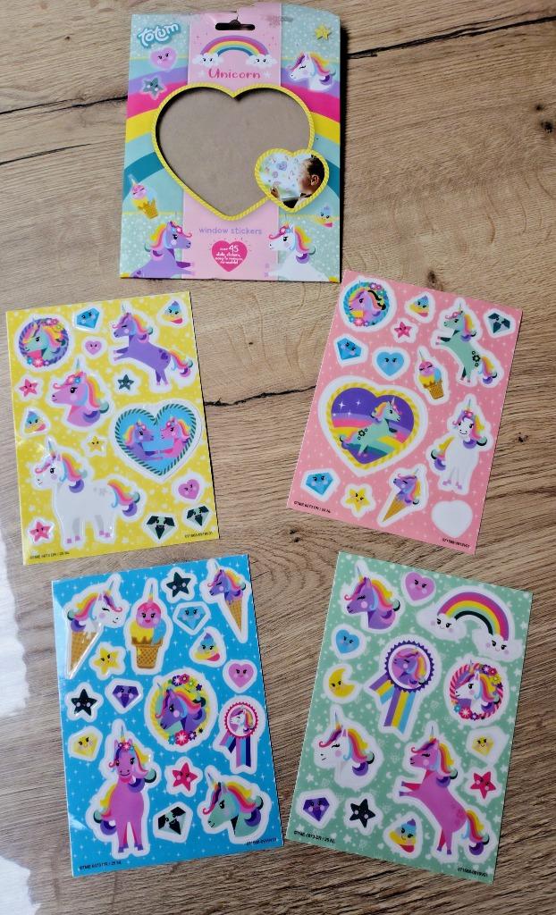 Set van unicorn raamstickers, Ophalen of Verzenden, Zo goed als nieuw