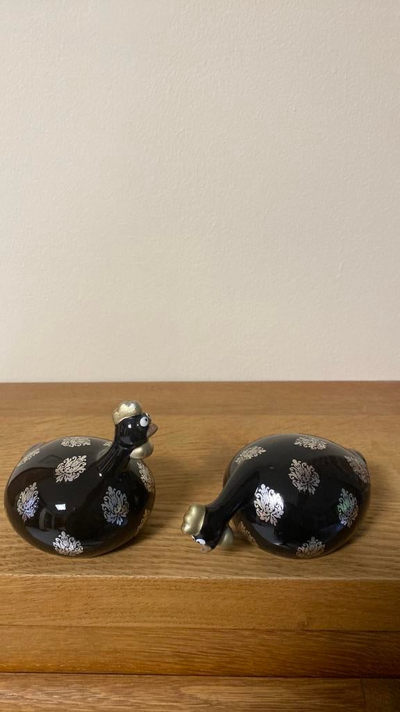 Paire de 2 petite poule j Line flocon