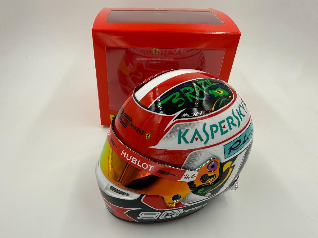 1/2 casque helmet F1 Leclerc Brazil/USA GP 2019 (Ferrari), Enlèvement ou Envoi