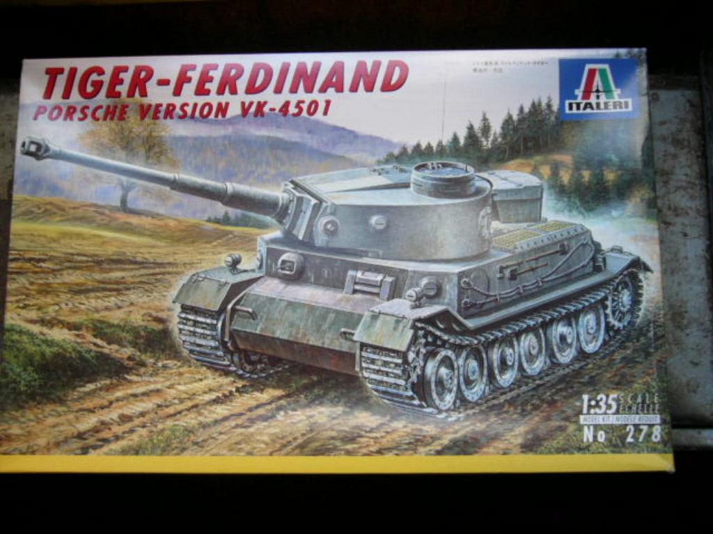 ITALERI 278 TIGER-FERDINAND porsche version VK-4501 1/35, Neuf, Tank, 1:32 à 1:50, Italeri