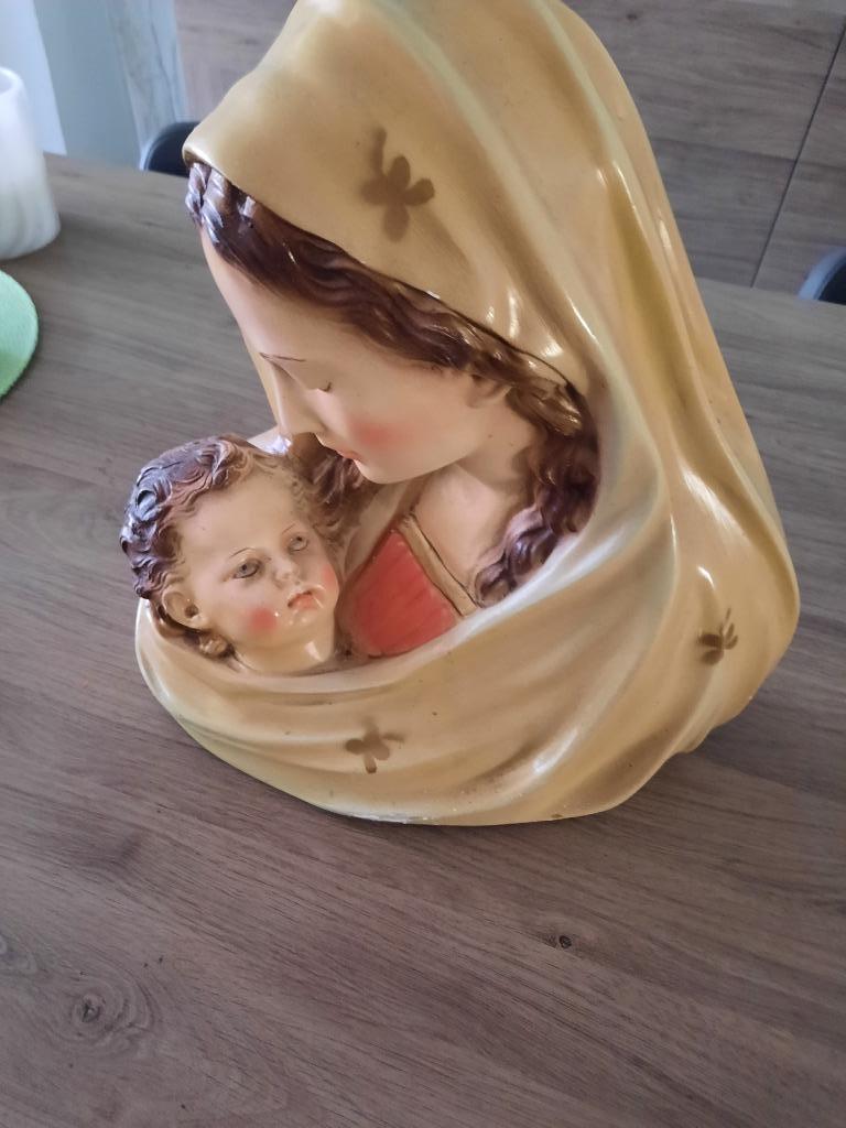 Borstbeeld Lieve vrouw + kind, Antiek en Kunst, Antiek | Religieuze voorwerpen, Ophalen