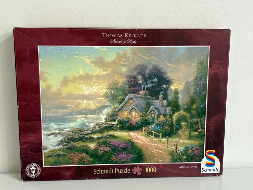 Schmidt - Thomas Kinkade - puzzel 1000st - volledig, Ophalen, 500 t/m 1500 stukjes, Gebruikt, Legpuzzel
