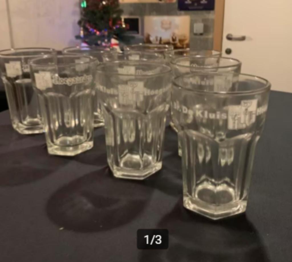 Bierglazen voor 0,50 euro per stuk, Ophalen, Zo goed als nieuw, Bierglas
