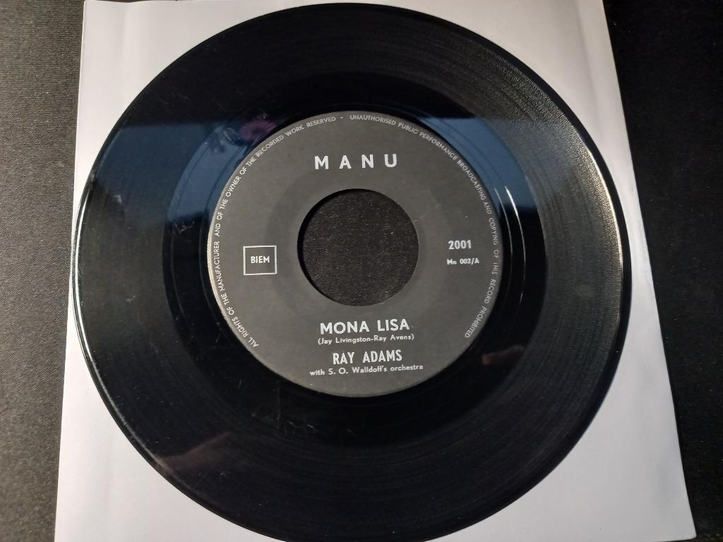Ray Adams ‎– Mona lisa / Many times '7, Cd's en Dvd's, Vinyl Singles, Gebruikt, Single, Country en Western, 7 inch, Ophalen of Verzenden