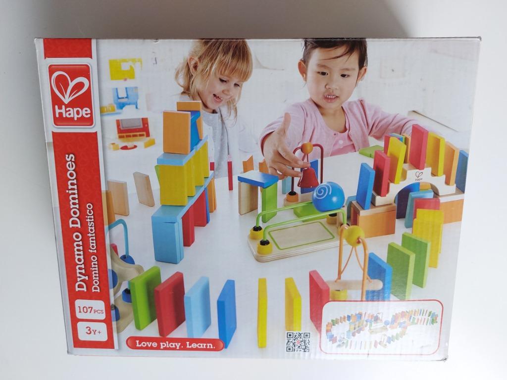 Houten DOMINO merk Hape - compleet, slechts 14 euro, Enlèvement ou Envoi, Comme neuf, Autres types