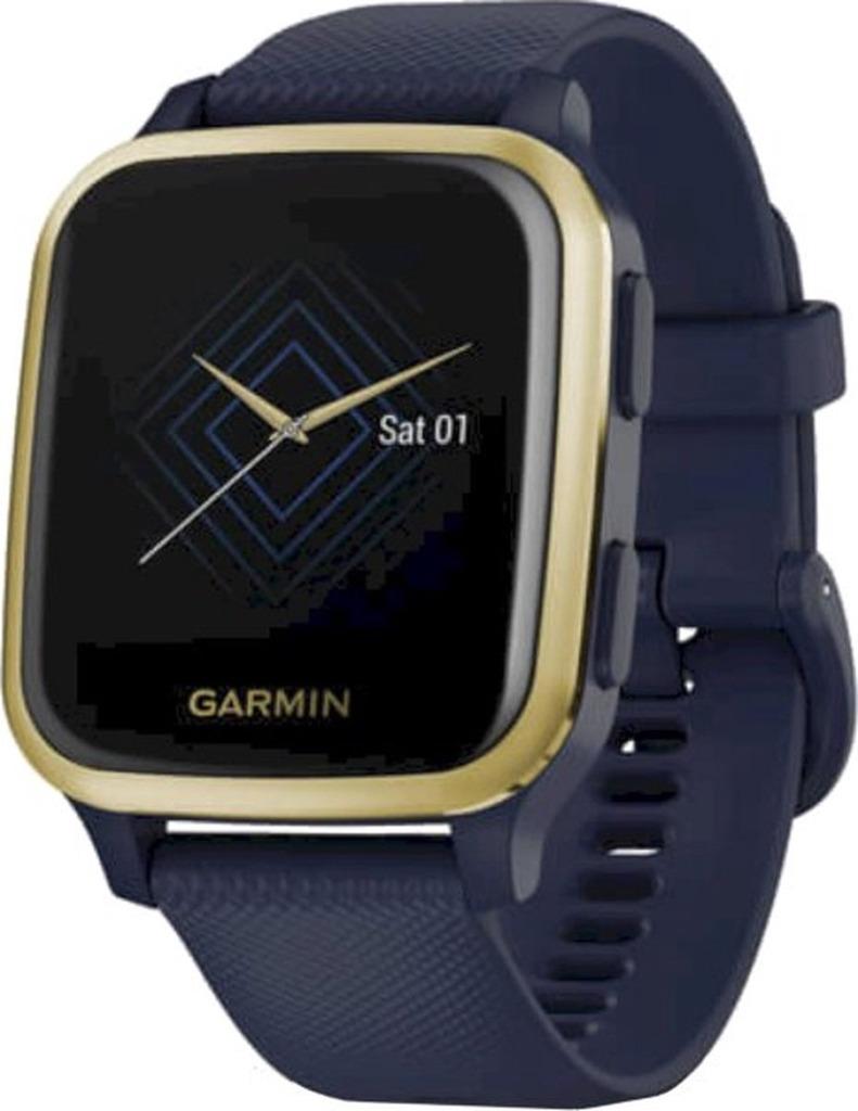 Garmin Venu Sq Music - Smartwatch - Navy / Light Gold - 2021, GPS, Blauw, Garmin, Ophalen of Verzenden