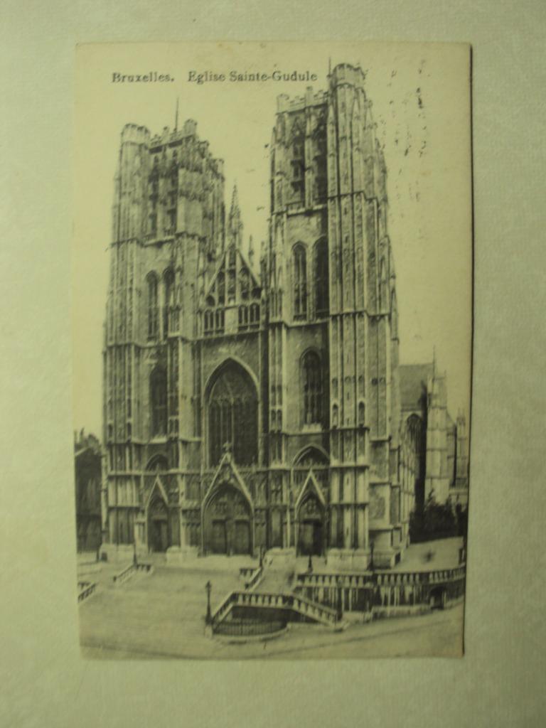 60125 - BRUXELLES - EGLISE STE-GUDULE - VERSTUURD  1912 !!!, Verzamelen, Postkaarten | België, Verzenden