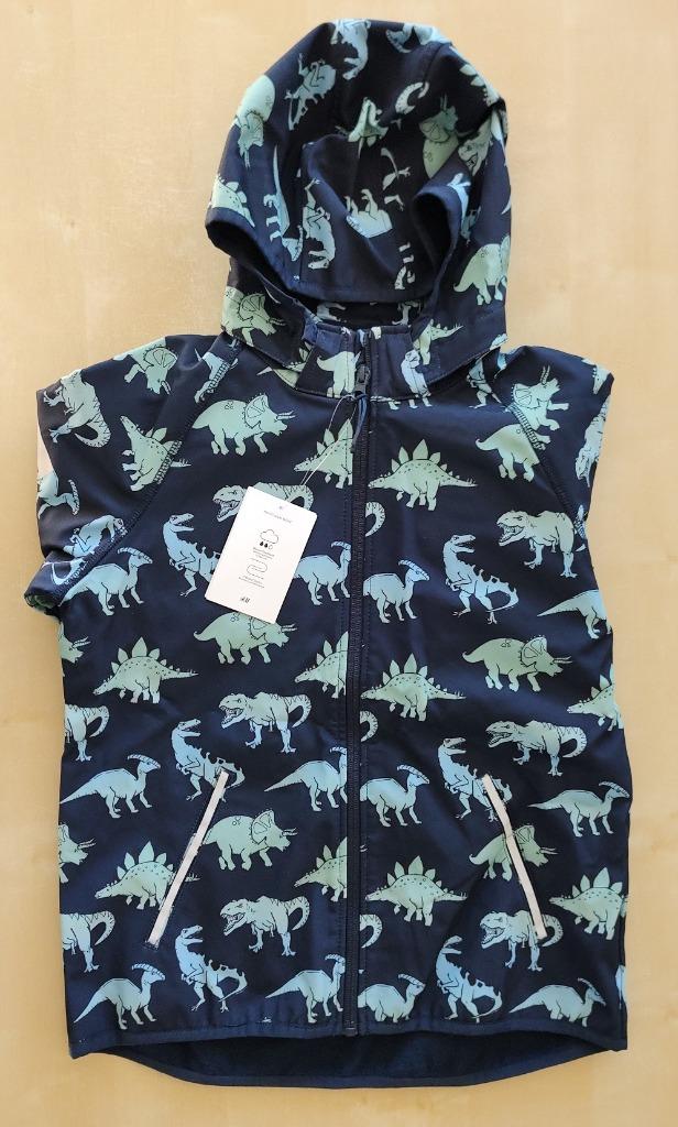 Mooie blauwe windbreaker dino's, maat 140 (nieuw), H&M, Nieuw, Ophalen of Verzenden, Jongen