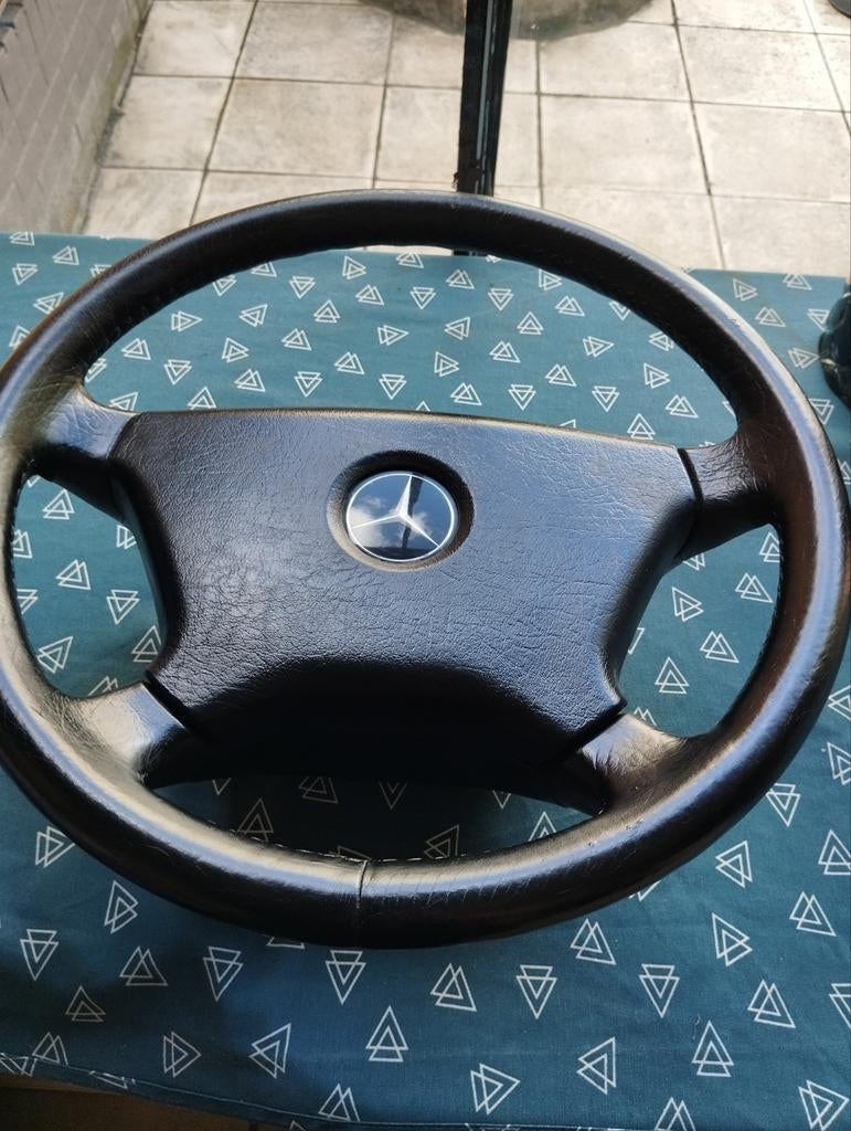 Mercedes 190 lederen stuur, Auto-onderdelen, Ophalen of Verzenden, Gebruikt, Mercedes-Benz