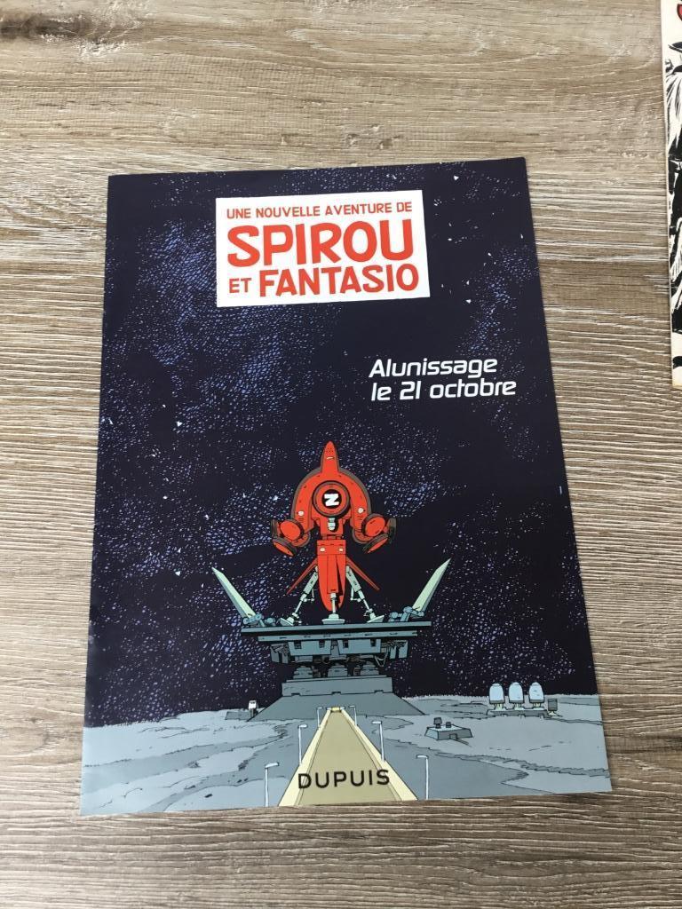 Spirou et Fantasio - folder de pub - nouvelle album, Ophalen of Verzenden, Guust of Robbedoes