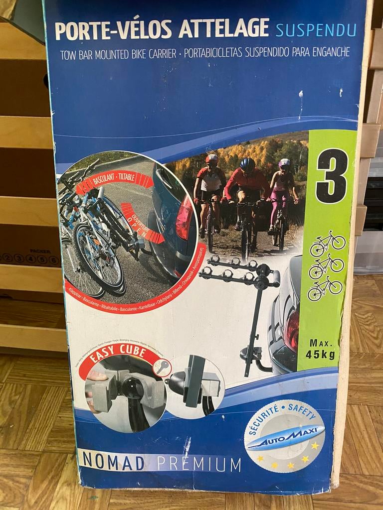 Porte-vélos pour attelage (3 vélos), Enlèvement, 3 vélos ou plus, Neuf, Support d'attelage