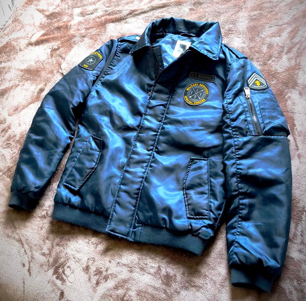 FIREFLY „MARINES” bomberjack: M - Marineblauw - afneembar, Kleding | Heren, Ophalen of Verzenden, Zo goed als nieuw, Blauw