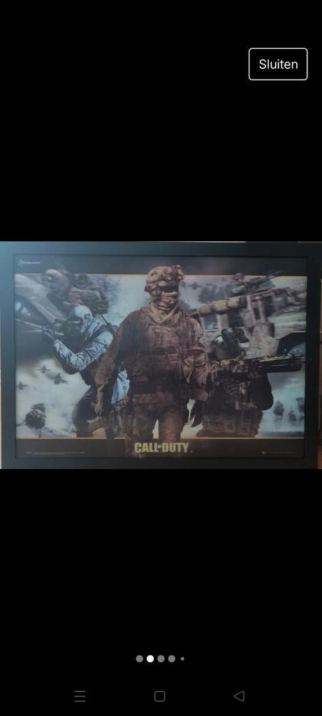 3D foto kader - Call of duty, Ophalen of Verzenden, Zo goed als nieuw