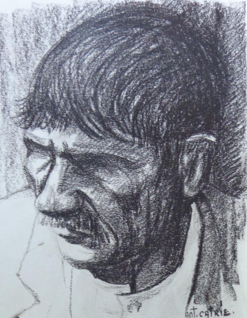 ANTOON CATRIE / BOER / ORIGINEEL WERK / 40x30cm / SIG, Enlèvement ou Envoi