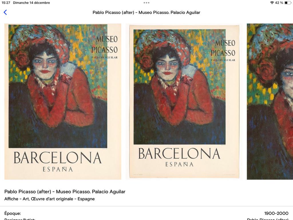 PABLO PICASSO - affiche originale, Enlèvement ou Envoi, Comme neuf