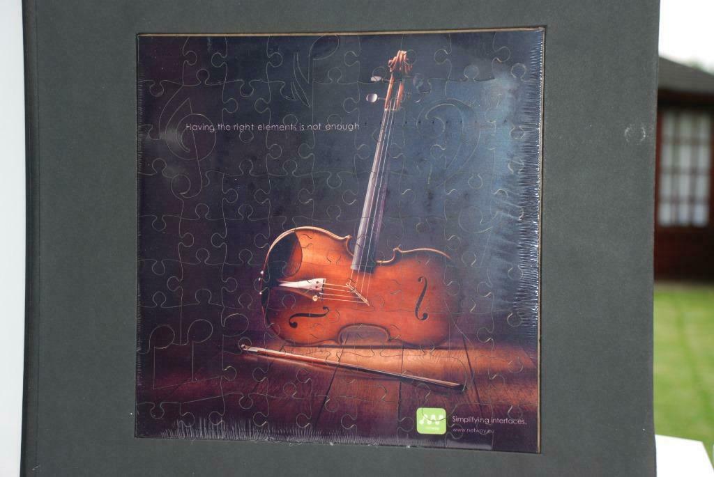 Cadre/puzzle - instrument de musique / notes de musique, Envoi, Moins de 500 pièces, Neuf, Puzzle