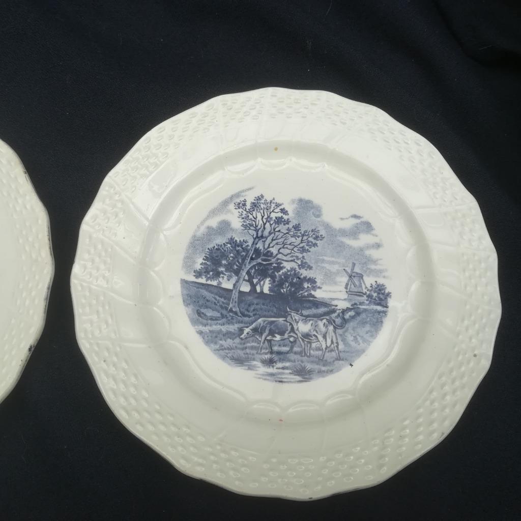 2 dessertborden, Moulin des Loups & Hamage- DELFT, Ophalen of Verzenden