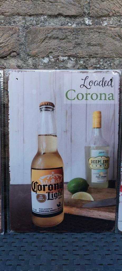 Reclamebord Corona Cerveza (nr 5), Ophalen of Verzenden, Nieuw, Reclamebord, Plaat of Schild, Overige merken