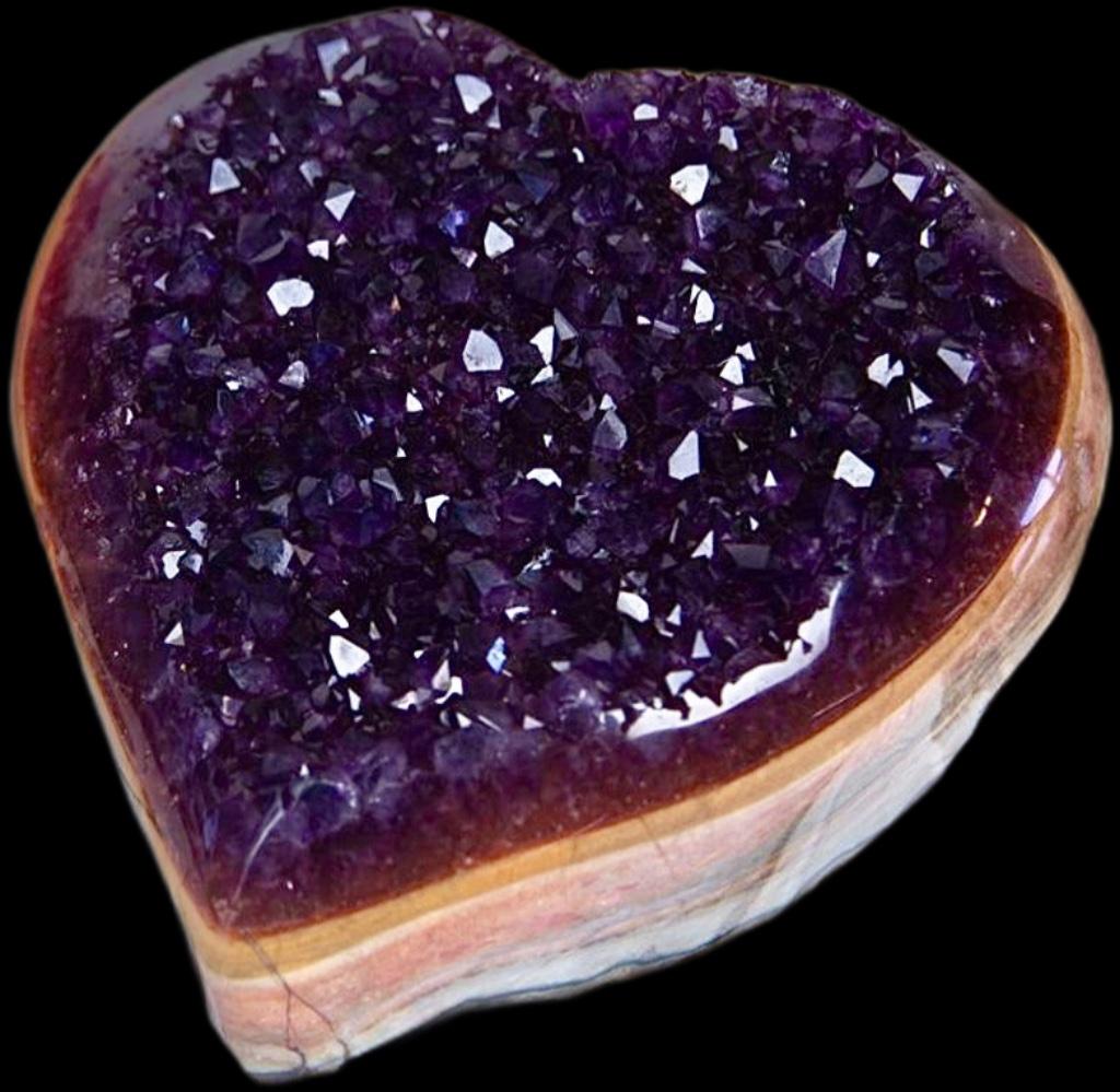 Amethyst Amethyste Geode Valentijnsdag Geode Hart 2.5 KG, Envoi